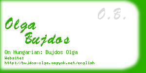olga bujdos business card
